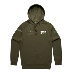 The Canopy 272 Normanby Rd Stencil Hoodie - Black  & Khaki